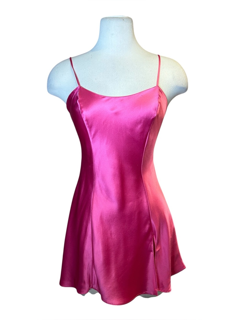 Victoria’s Secret night time slip dress hot pink silk
